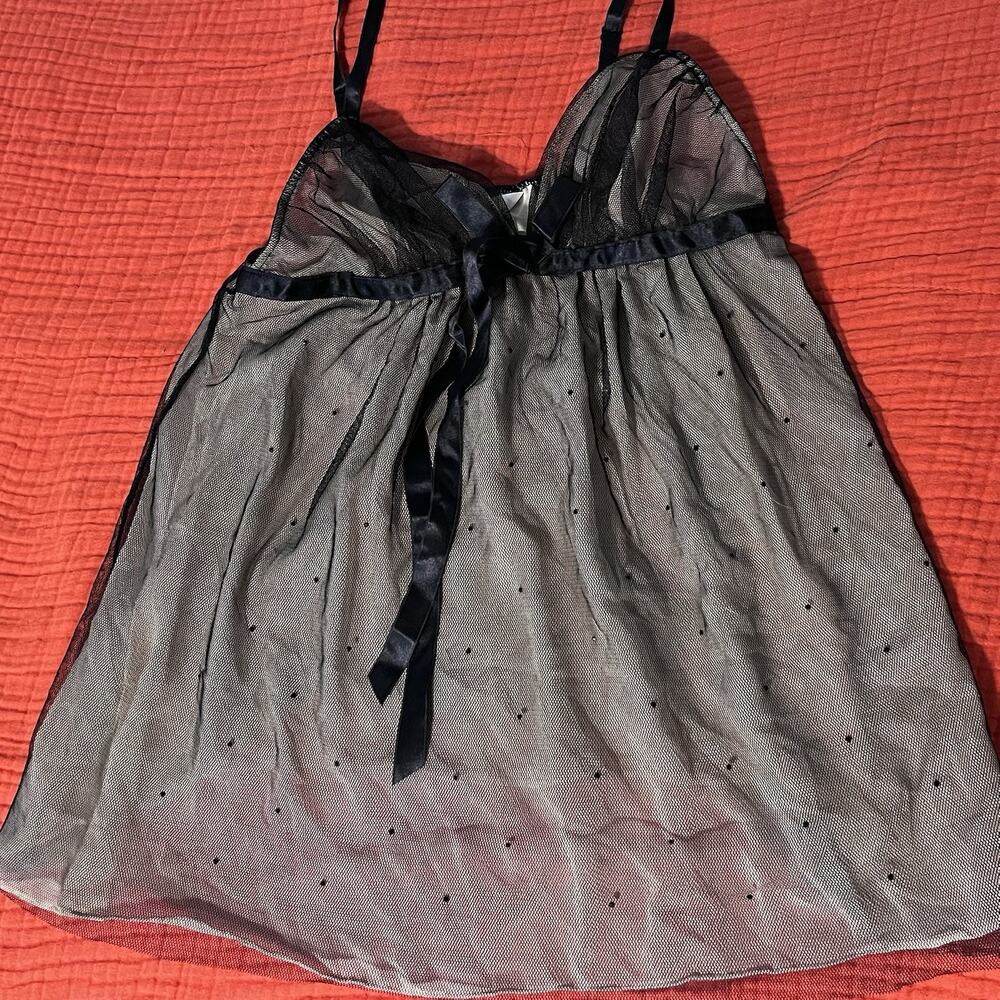 NWT Victoria's Secret Very Sexy Sz M Babydoll Mesh Sheer Dark Fairy Camisole